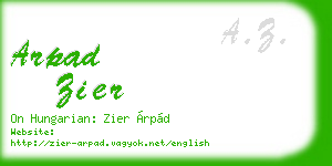 arpad zier business card